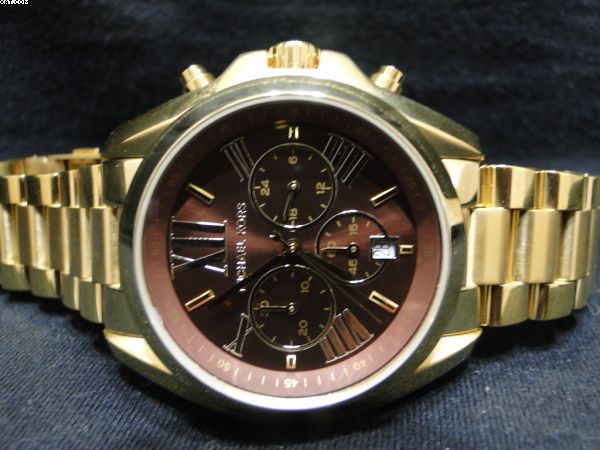 MICHAEL KORS GOLD MOSTRADOR MARROM